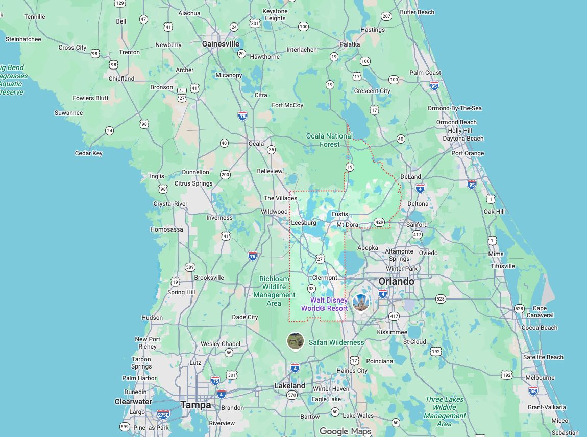 Precision Garage Door Service® of Lake County map